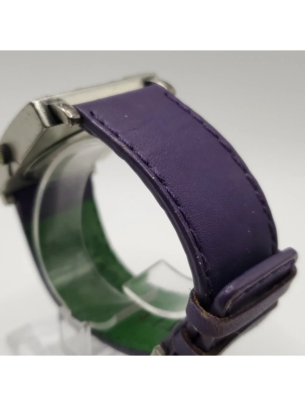 Lucky Brand Quartz Womens Watch 37mm Square Face Love Purple/Green New Battery